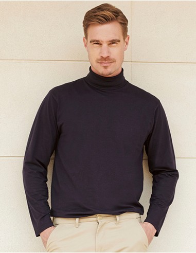 H-H020-Roll-Neck Long-Sleeve Top